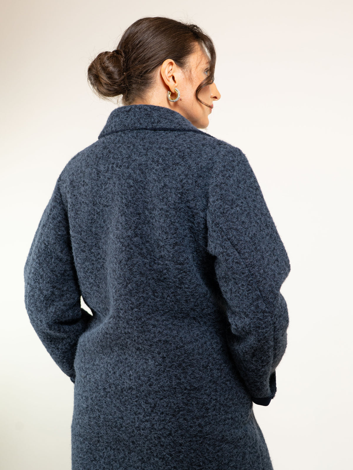 CAPPOTTO MONOPETTO TESSUTO RICCIOLINO