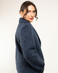 CAPPOTTO MONOPETTO TESSUTO RICCIOLINO
