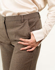 Pantalone gamba dritta check piccolo