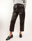 PANTALONE ECOPELLE CON MEZZO ELASTICO