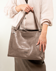 BORSA SHOPPING STAMPA EFFETTO COCCO