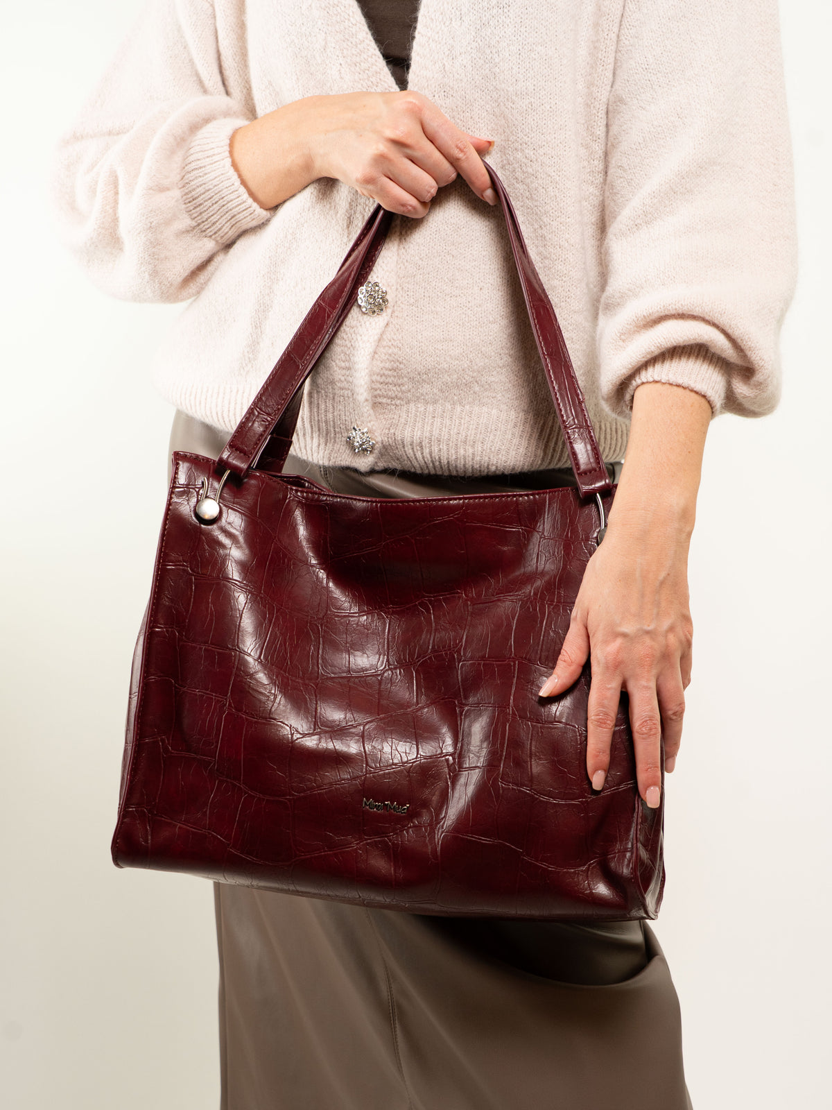 BORSA SHOPPING STAMPA EFFETTO COCCO