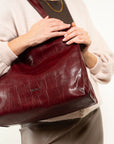 BORSA SHOPPING STAMPA EFFETTO COCCO