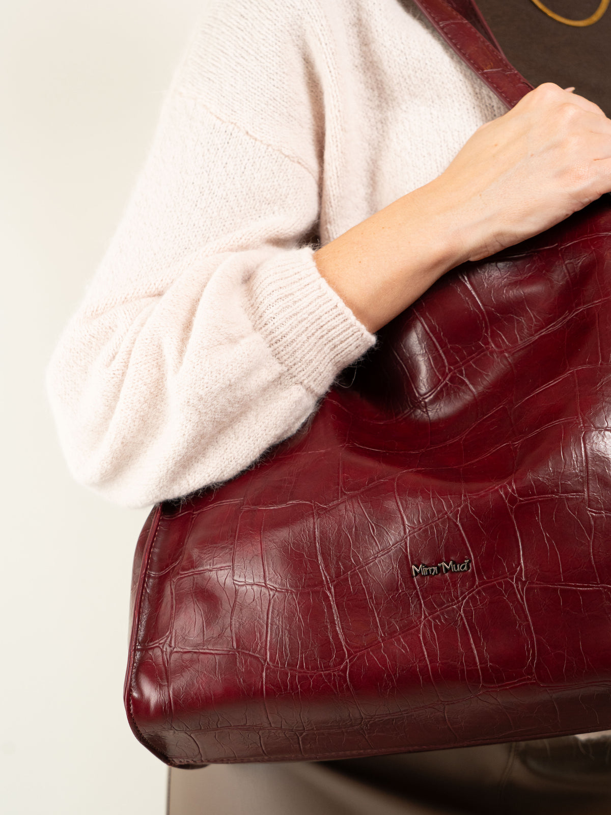 BORSA SHOPPING STAMPA EFFETTO COCCO