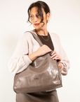 BORSA SHOPPING STAMPA EFFETTO COCCO