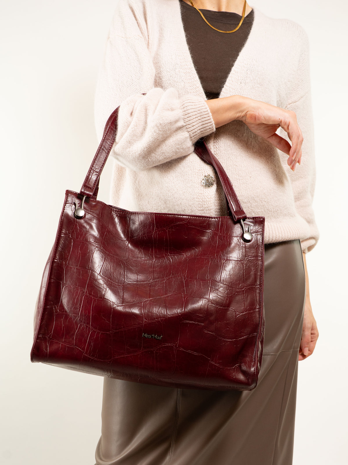 BORSA SHOPPING STAMPA EFFETTO COCCO