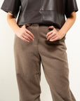 PANTALONE WIDE LEG DONNA MISTO LANA