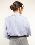CAMICIA BALLOON POPELINE RIGATO