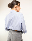 CAMICIA BALLOON POPELINE RIGATO