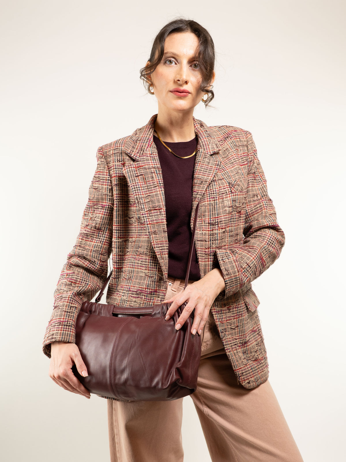 BORSA IN PELLE CON TRACOLLA