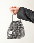 BORSA MORBIDA DI STRASS CON MANICO RIGIDO